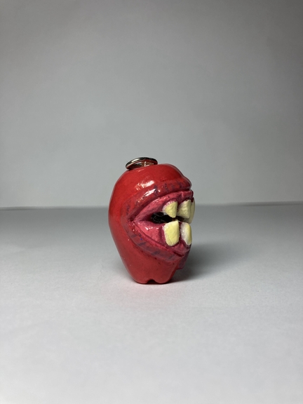 Apple mouth carving side